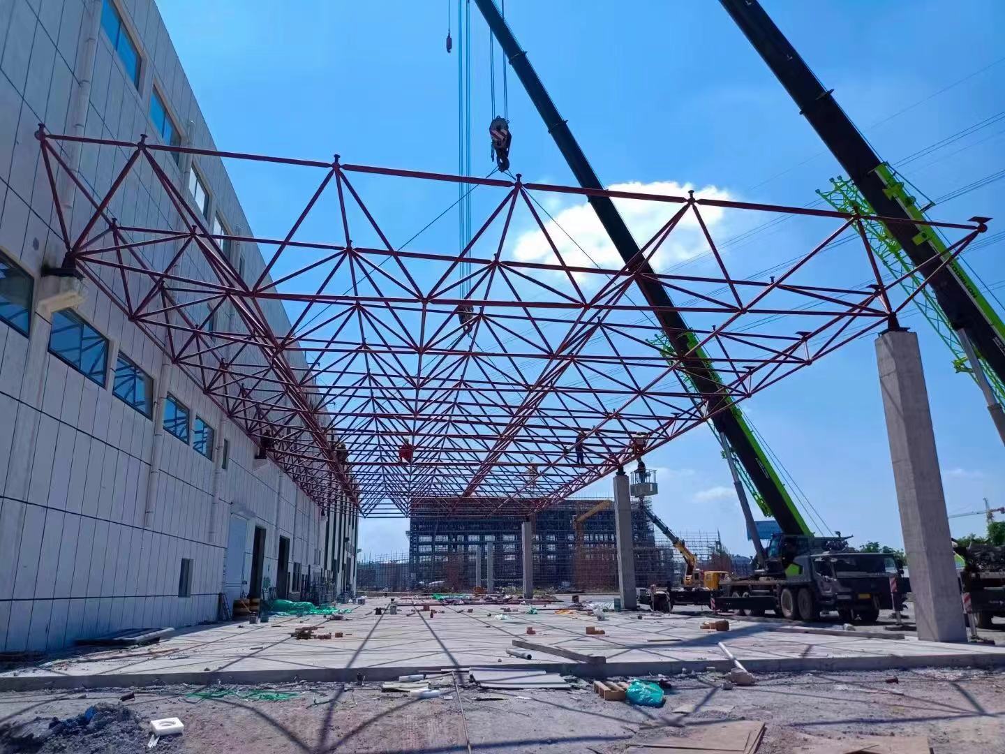 麻城江苏宿迁国望高科纤维公司 -生活楼网架 成品库网架 立体库网架